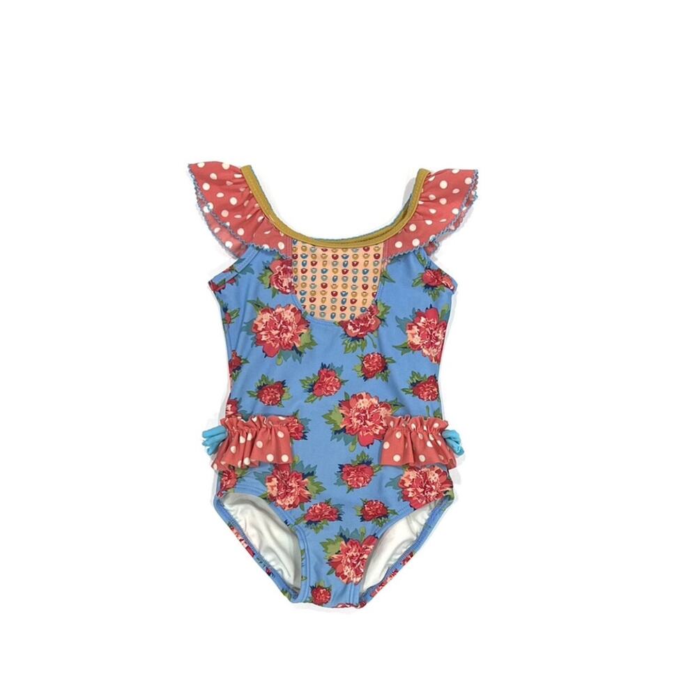 Matilda Jane Baby Shark Floral Print One Piece Swimsuit